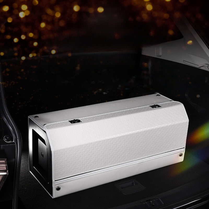 Lighted Trunk Storage Box – Luxury Leather Organizer