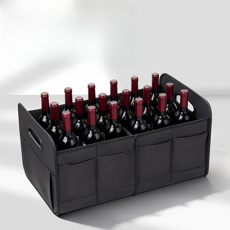 Premium Open-Top Trunk Storage Box – 70L Leather