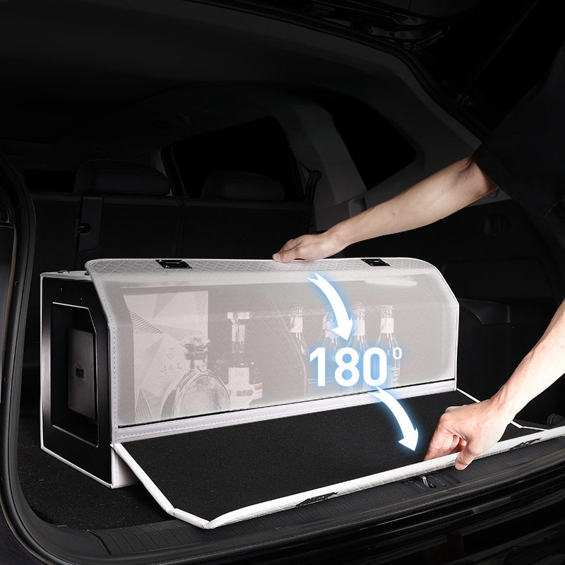 Lighted Trunk Storage Box – Luxury Leather Organizer