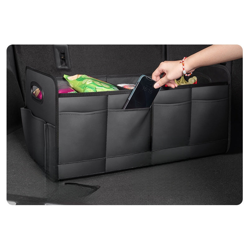 Premium Open-Top Trunk Storage Box – 70L Leather